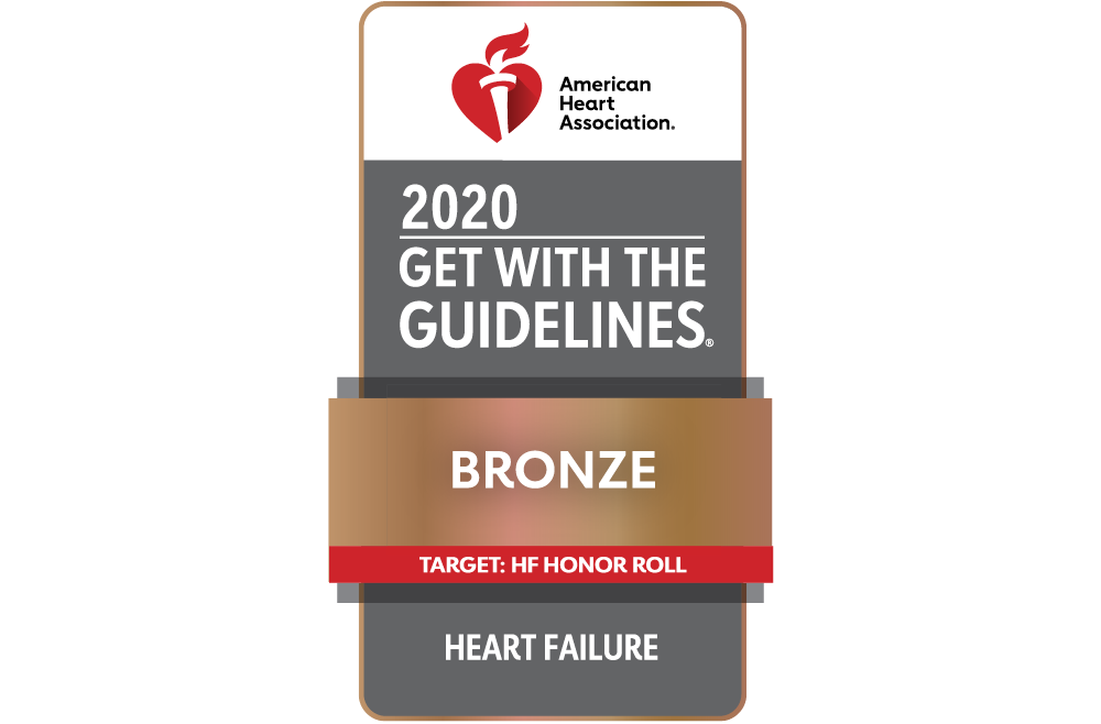 Get With The Guidelines®–Heart Failure Bronze achievement award.